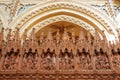 The interior of the Cathedral Ã¢â¬â details of wooden carvings in the Choir